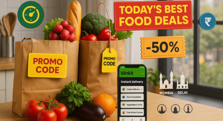 Blinkit Offers Today: Best Food Deals, Discounts & Promo Codes for Indian Shoppers